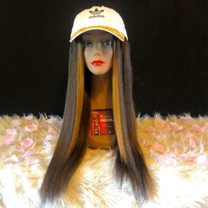 White Adidas Hat Wig